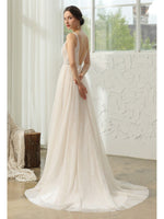Mary romantic ivory/champagne wedding gown size 12/14 Express NZ wide - Bay Bridal and Ball Gowns