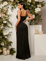 Maryanna illusion corset style gown in black size 6 Express NZ wide - Bay Bridal and Ball Gowns