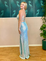 Monalisa mermaid sequin 2 piece ball gown Express NZ wide - Bay Bridal and Ball Gowns