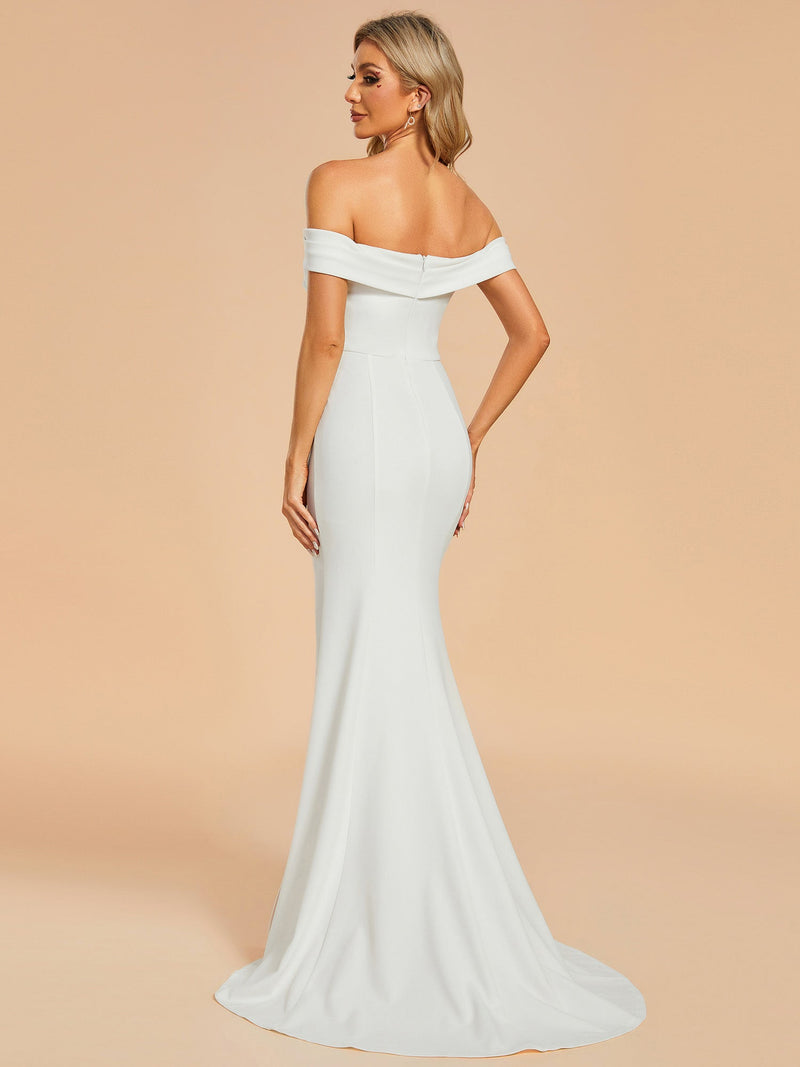 Nadiya wedding dress with split and train in Ivory Express NZ wide - Bay Bridal and Ball Gowns