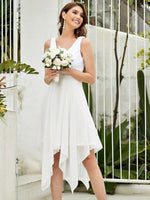 Pamela lace and chiffon pixie hem dress s12 Express NZ wide - Bay Bridal and Ball Gowns