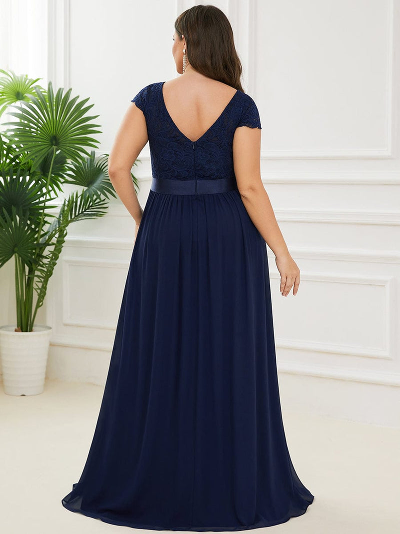 Pania cap sleeve bridesmaid/mother of the bride dress in lace and chiffon - Bay Bridal and Ball Gowns
