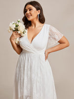 Patty lace high low wedding dress in Ivory - Bay Bridal and Ball Gowns