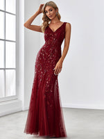 Paula sleeveless tulle and sequin trumpet mermaid dress - Bay Bridal and Ball Gowns