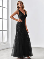 Paula tulle and sequin trumpet dress in black size 10-12 Express NZ wide - Bay Bridal and Ball Gowns