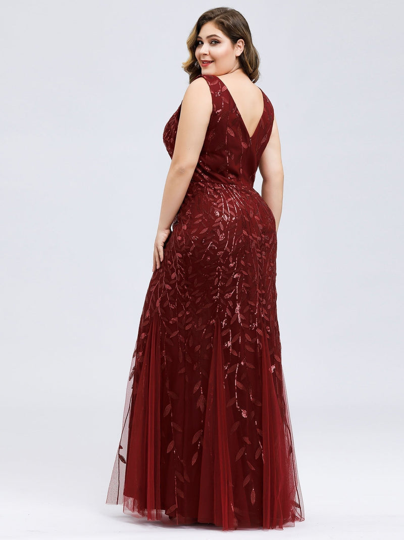 Paula tulle and sequin trumpet dress in burgundy s16 Express NZ wide - Bay Bridal and Ball Gowns