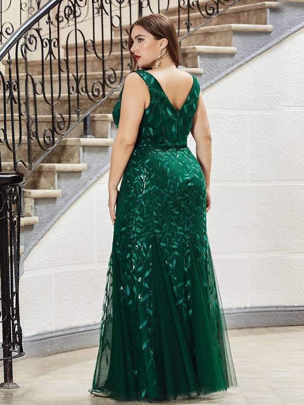Paula tulle and sequin trumpet mermaid dress in emerald Express NZ wide - Bay Bridal and Ball Gowns