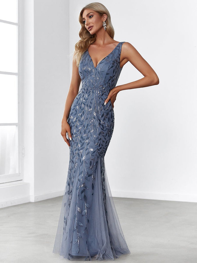 Paula tulle sleeveless dress in dusky navy s16 Express NZ wide - Bay Bridal and Ball Gowns