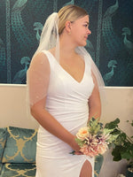Pearl Veil in .75m 1m 2m and 3m lengths in white Express NZ wide - Bay Bridal and Ball Gowns