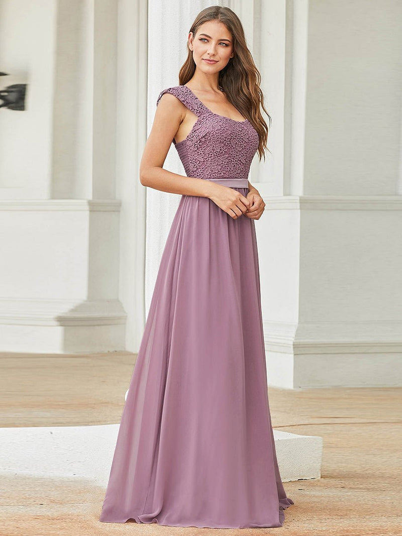 Penelope applique lace bridesmaid dress in dusky rose s10 Express NZ wide - Bay Bridal and Ball Gowns