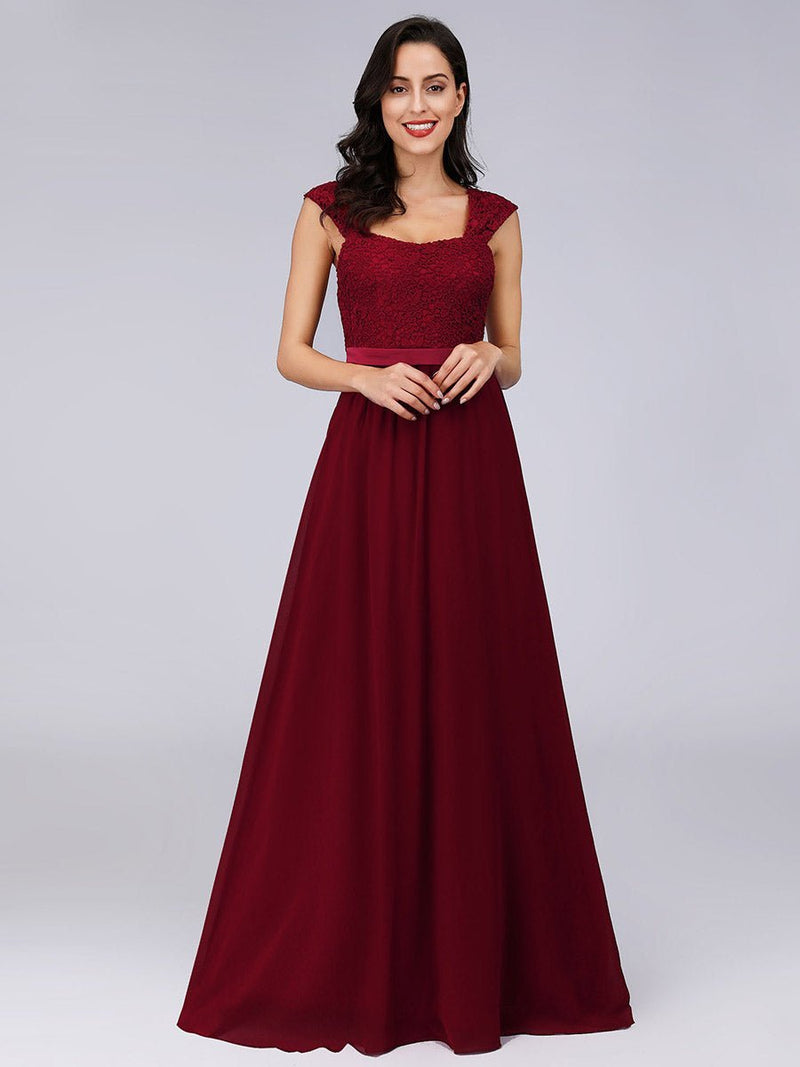 Penelope chiffon bridesmaid dress in burgundy s18 Express NZ wide - Bay Bridal and Ball Gowns