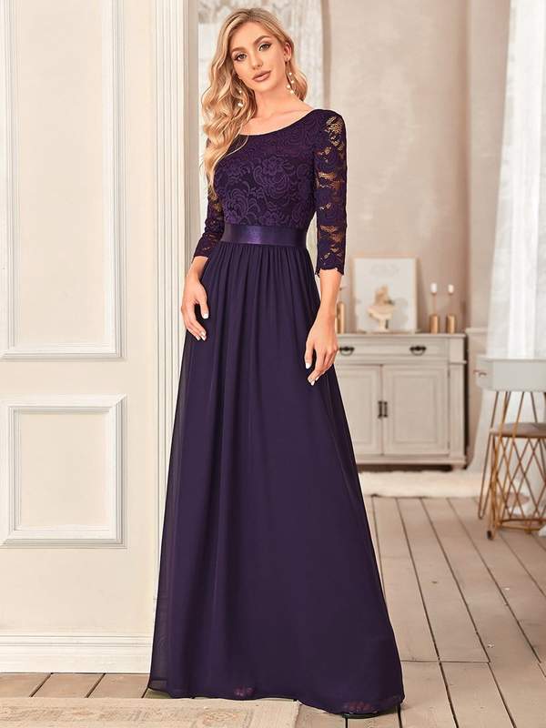 Pricilla bridesmaid or ball dress in dark purple s8 Express NZ wide! - Bay Bridal and Ball Gowns