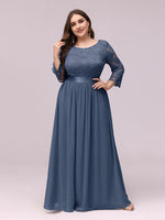 Pricilla lace and chiffon dress in dusky navy Express NZ wide - Bay Bridal and Ball Gowns