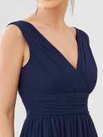 Rangi classic short bridesmaid or wedding guest dress navy Express NZ wide - Bay Bridal and Ball Gowns