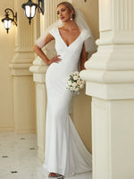 Rawiri cap sleeve fitted wedding gown in Ivory s18 Express NZ wide - Bay Bridal and Ball Gowns