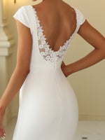 Rawiri cap sleeve fitted wedding gown in Ivory s18 Express NZ wide - Bay Bridal and Ball Gowns