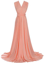 Peach Pink convertible Infinity bridesmaid dress