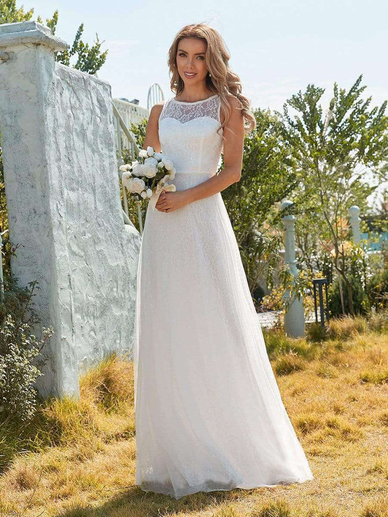 Serenity lace and tulle sleeveless wedding dress in ivory Express NZ wide - Bay Bridal and Ball Gowns