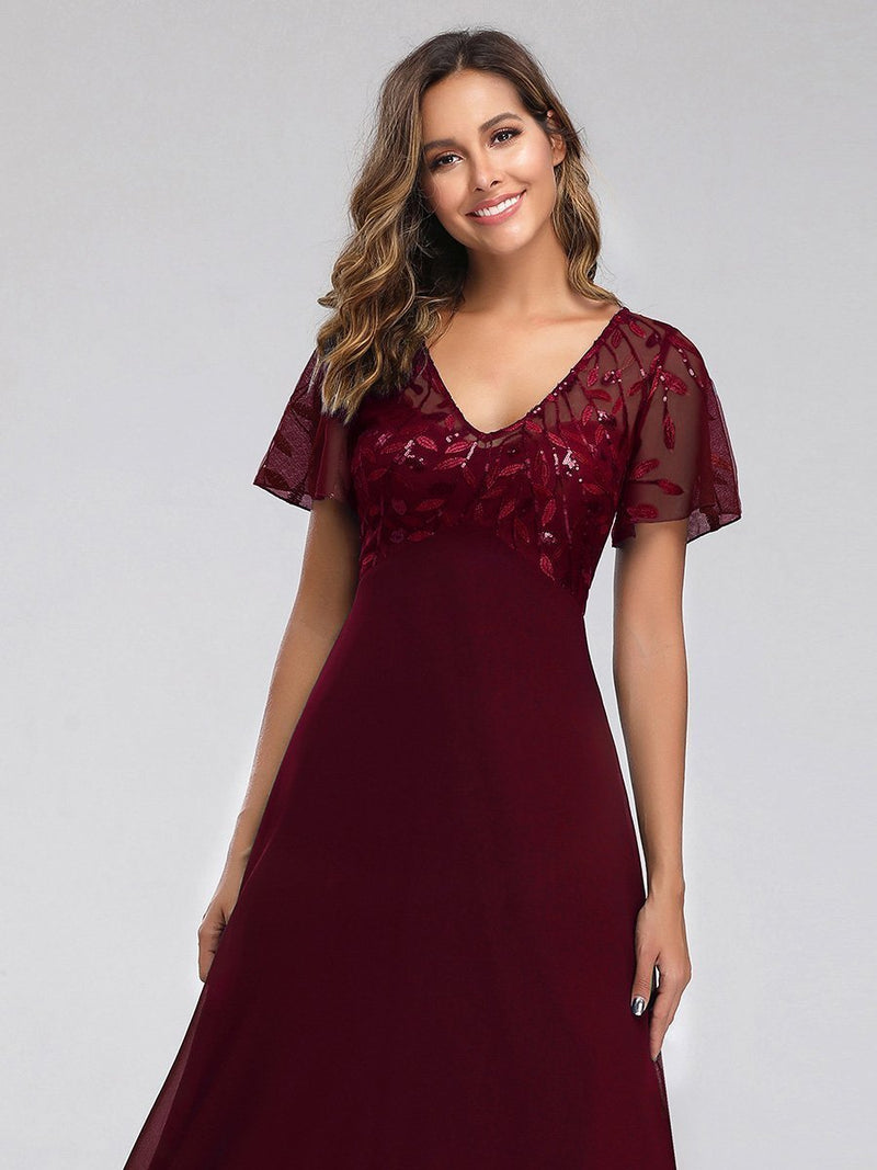 Shannon chiffon mother of the groom dress in burgundy Express NZ wide - Bay Bridal and Ball Gowns