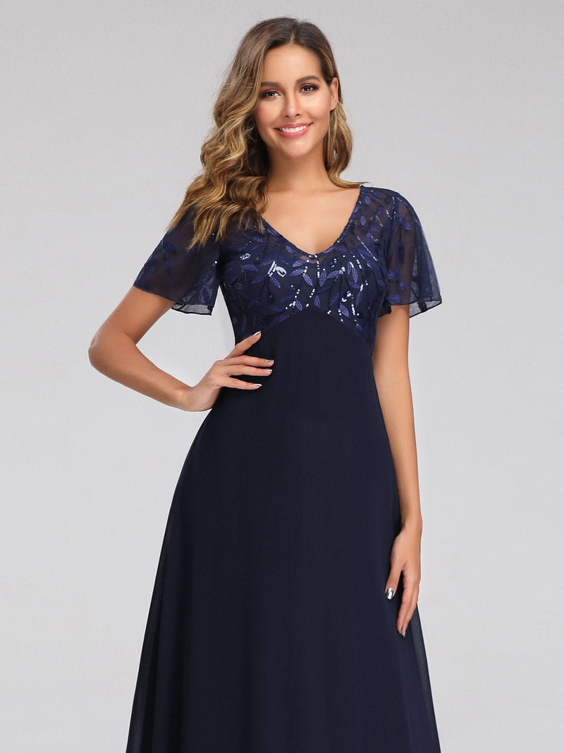 Shannon chiffon mother of the groom dress in navy Express NZ wide - Bay Bridal and Ball Gowns