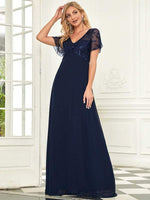 Shannon chiffon mother of the groom dress in navy Express NZ wide - Bay Bridal and Ball Gowns
