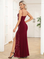 Shardaye party sequin evening ball dress with split - Bay Bridal and Ball Gowns