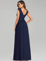 Sherrine chiffon round neckline sleeveless dress in darker colors - Bay Bridal and Ball Gowns