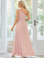 Sisalee one shoulder chiffon bridesmaid dress - Bay Bridal and Ball Gowns