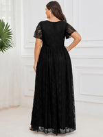 Steph high low lace mother of the bride gown with sleeve - Bay Bridal and Ball Gowns