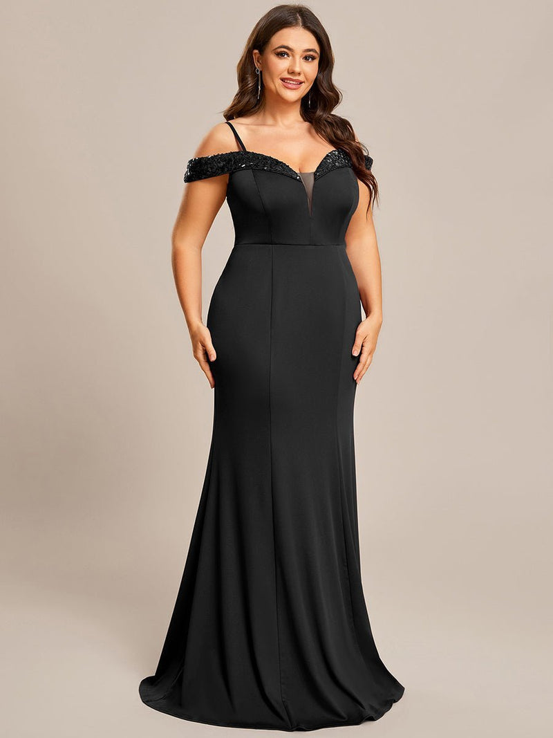 Tara black evening or school ball dress with sequins Express NZ wide - Bay Bridal and Ball Gowns
