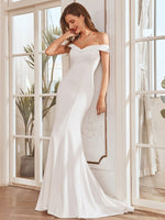 Tess off shoulder mermaid wedding or ball dress in ivory s10-12 Express NZ wide - Bay Bridal and Ball Gowns