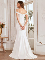 Tess off shoulder mermaid wedding or ball dress in ivory s10-12 Express NZ wide - Bay Bridal and Ball Gowns
