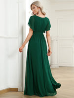 Tia chiffon bridesmaid dress in emerald green size Express NZ wide - Bay Bridal and Ball Gowns