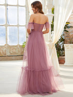 Tilly Bridgerton style ball gown in soft tulle and ruffles - Bay Bridal and Ball Gowns