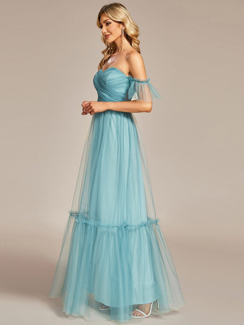 Tilly Bridgerton style ball gown in soft tulle and ruffles - Bay Bridal and Ball Gowns