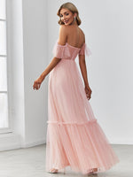 Tilly soft tulle bridesmaid gown in light pink s12 Express NZ wide - Bay Bridal and Ball Gowns