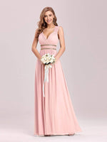 Tina bling cut out back chiffon ball dress in light pink Express NZ wide! - Bay Bridal and Ball Gowns