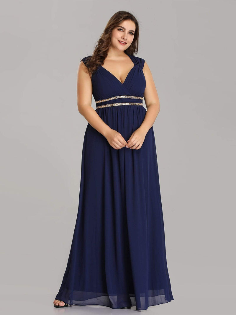 Tina bling cut out back chiffon bridesmaid dress in navy Express NZ wide! - Bay Bridal and Ball Gowns