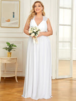 Tina chiffon wedding gown in white Express NZ wide - Bay Bridal and Ball Gowns