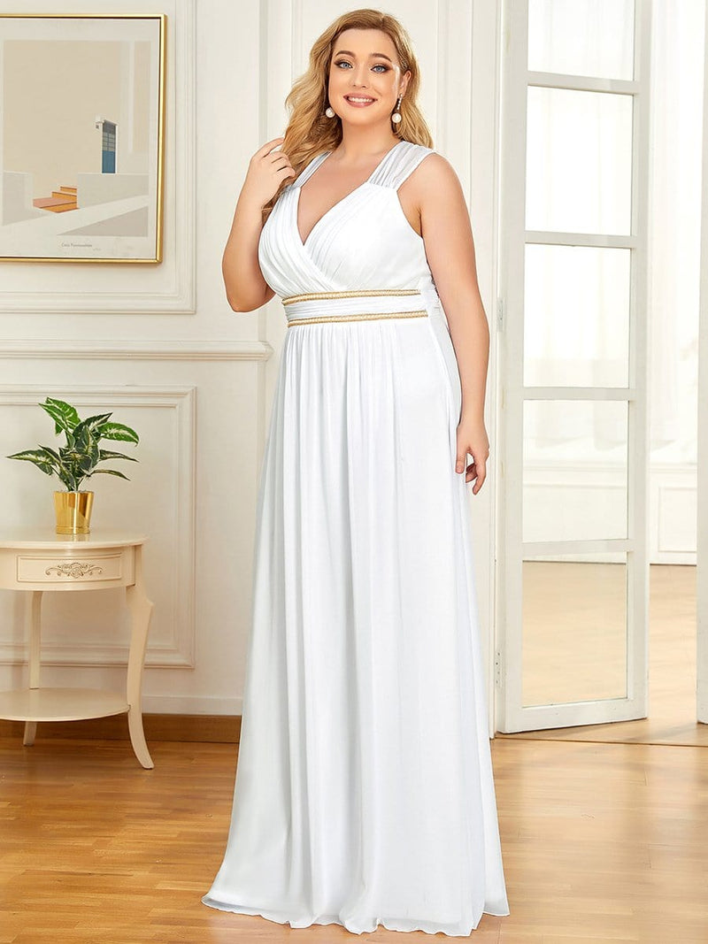 Tina chiffon wedding gown in white Express NZ wide - Bay Bridal and Ball Gowns
