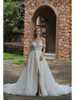 Trinity tulle 3 way wedding gown in ivory/champagne s8 Express NZ wide - Bay Bridal and Ball Gowns