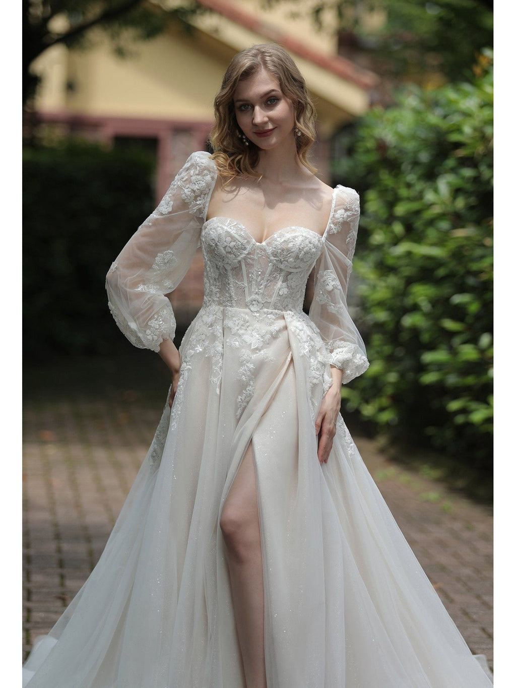 Trinity tulle 3 way wedding gown in ivory/champagne s8 Express NZ wide - Bay Bridal and Ball Gowns