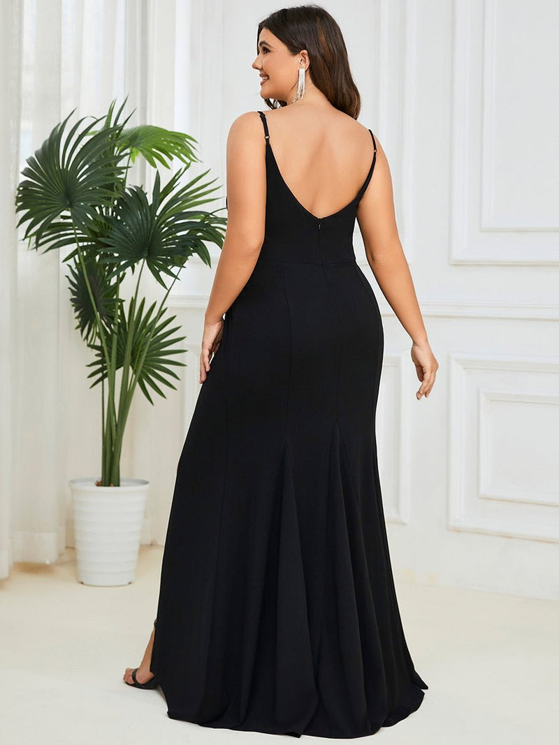 Trish luxury formal ball dress with a fishtail and split - Bay Bridal and Ball Gowns