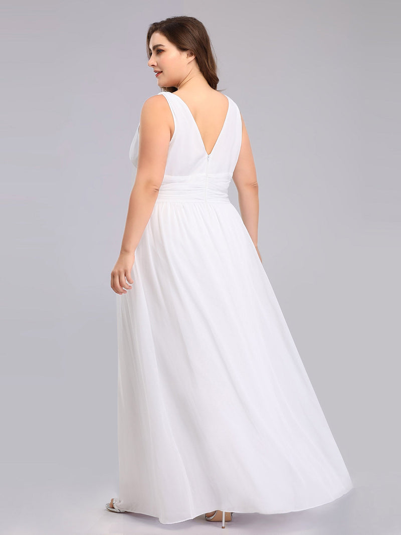 Veda classic chiffon wedding dress in white Express NZ wide - Bay Bridal and Ball Gowns