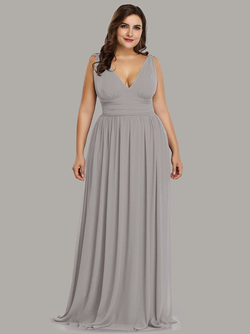 Veda V neck chiffon bridesmaid dress in Grey s18 Express NZ wide! - Bay Bridal and Ball Gowns