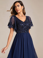 Virginia mother of the bride ankle length dress in navy s8 Express NZ wide - Bay Bridal and Ball Gowns