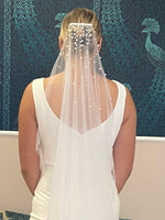 Waterfall Pearl Veil in 1m 2m and 3m lengths Express NZ wide - Bay Bridal and Ball Gowns