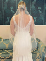 Waterfall Pearl Veil in 1m 2m and 3m lengths Express NZ wide - Bay Bridal and Ball Gowns