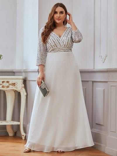 Yara decorated chiffon bridesmaid or ball dress - Bay Bridal and Ball Gowns