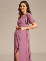 Yolanda dusky rose sweet maternity or bridesmaid gown s18 Express NZ wide - Bay Bridal and Ball Gowns